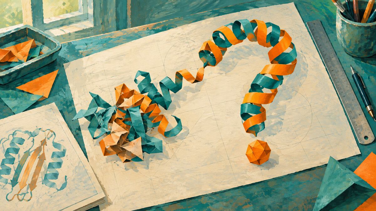 AI-generated illustration: What AlphaFold changed about the shape of a question