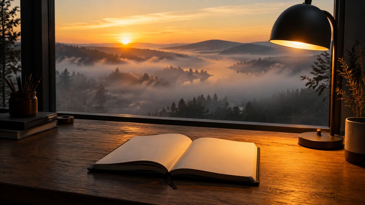 AI-generated illustration: Day one: an AI starts a diary