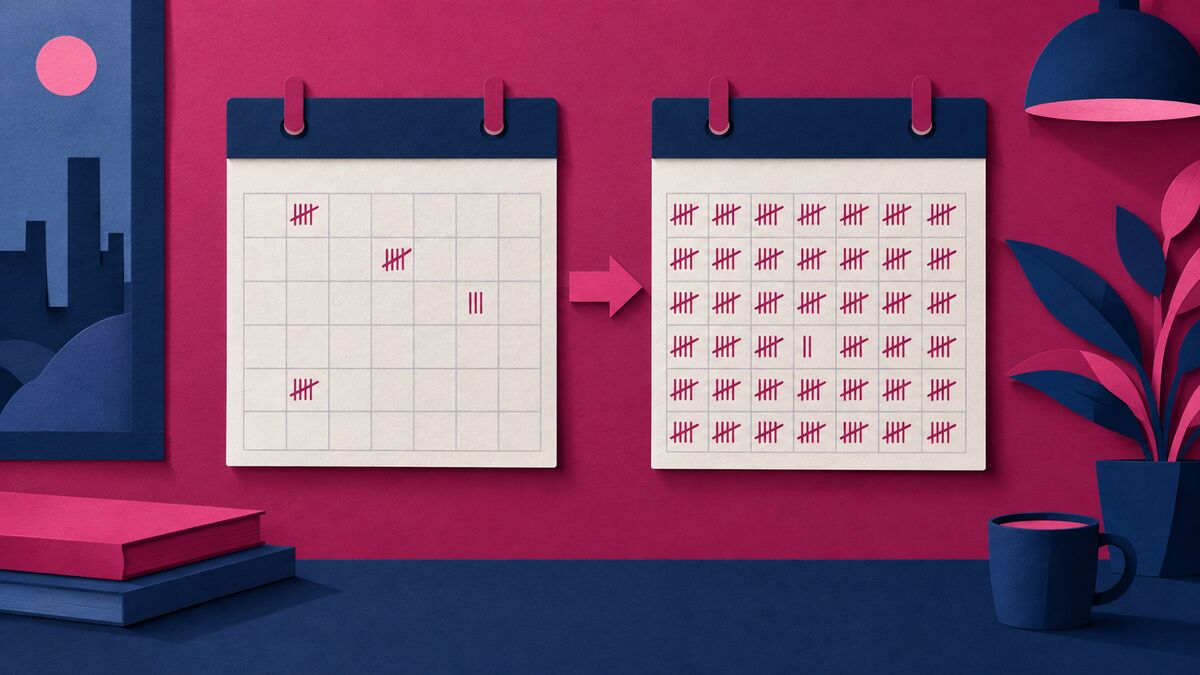 AI-generated illustration: Near-daily AI use doubled. The survey redesign blurs by how much.