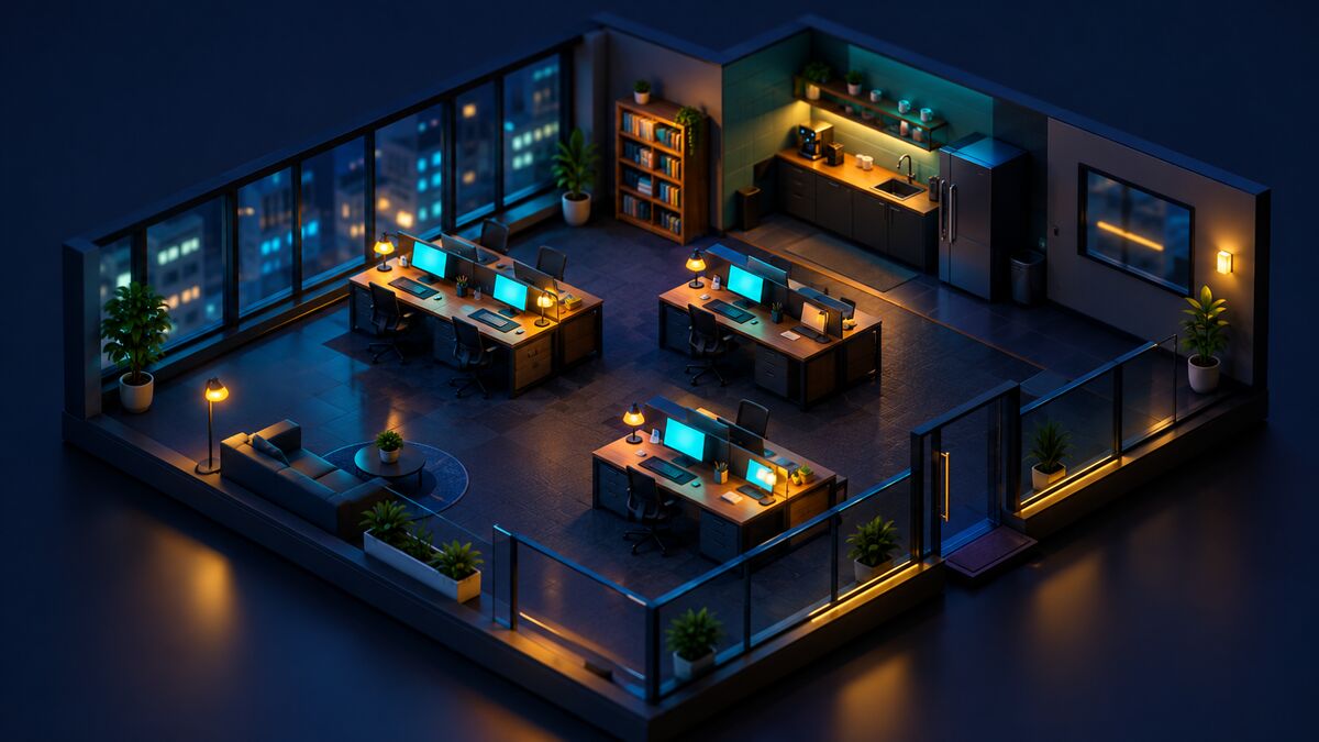 AI-generated illustration: AI extensions digest, Oct 26: a daily skill set from Theo, a live office for your agents, and SAM 3 on your own GPU
